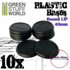 Plastic Bases - Round Lip 40mm